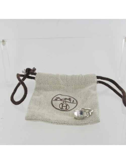 Bague argent massif cadenas HERMES