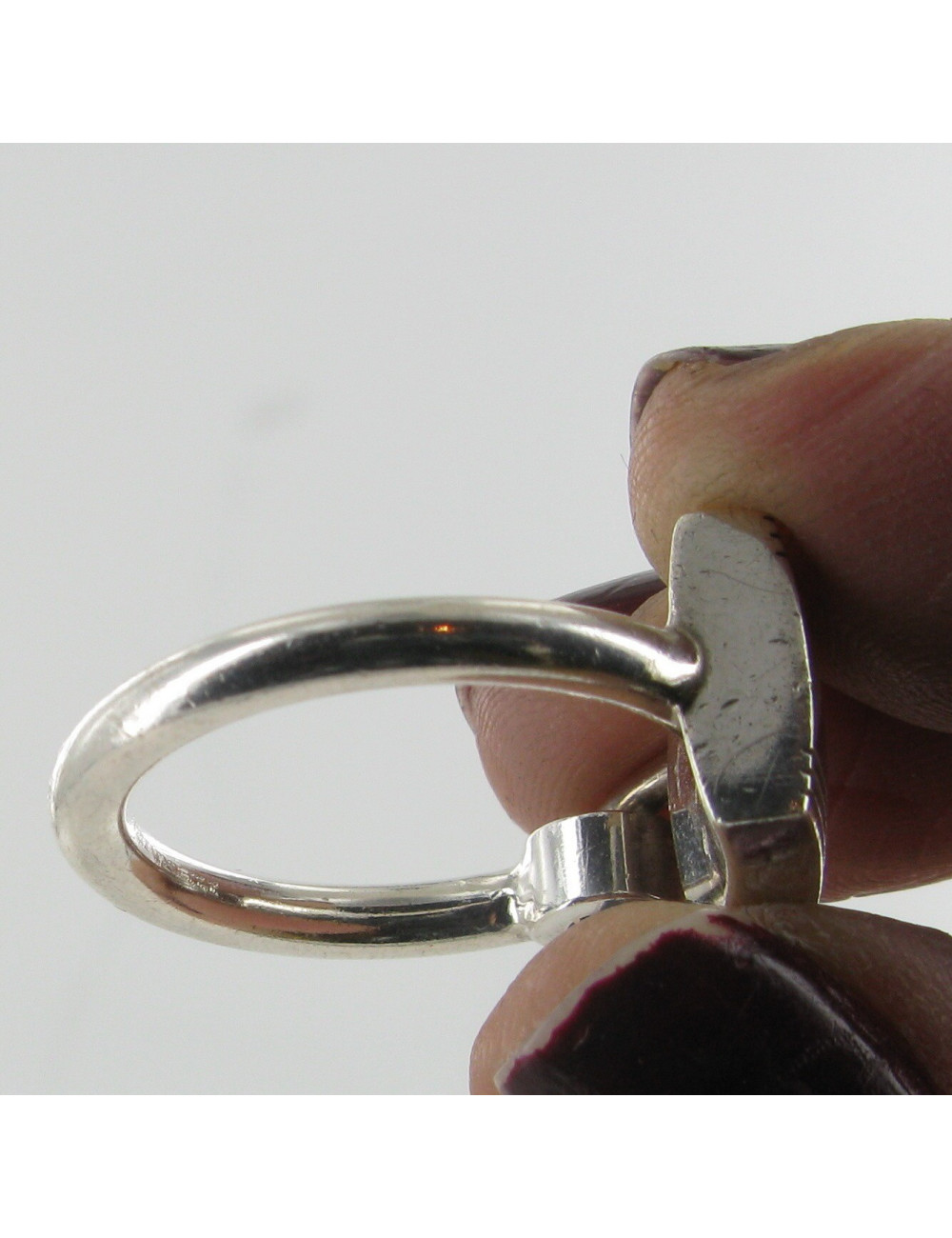 Bague argent massif cadenas HERMES