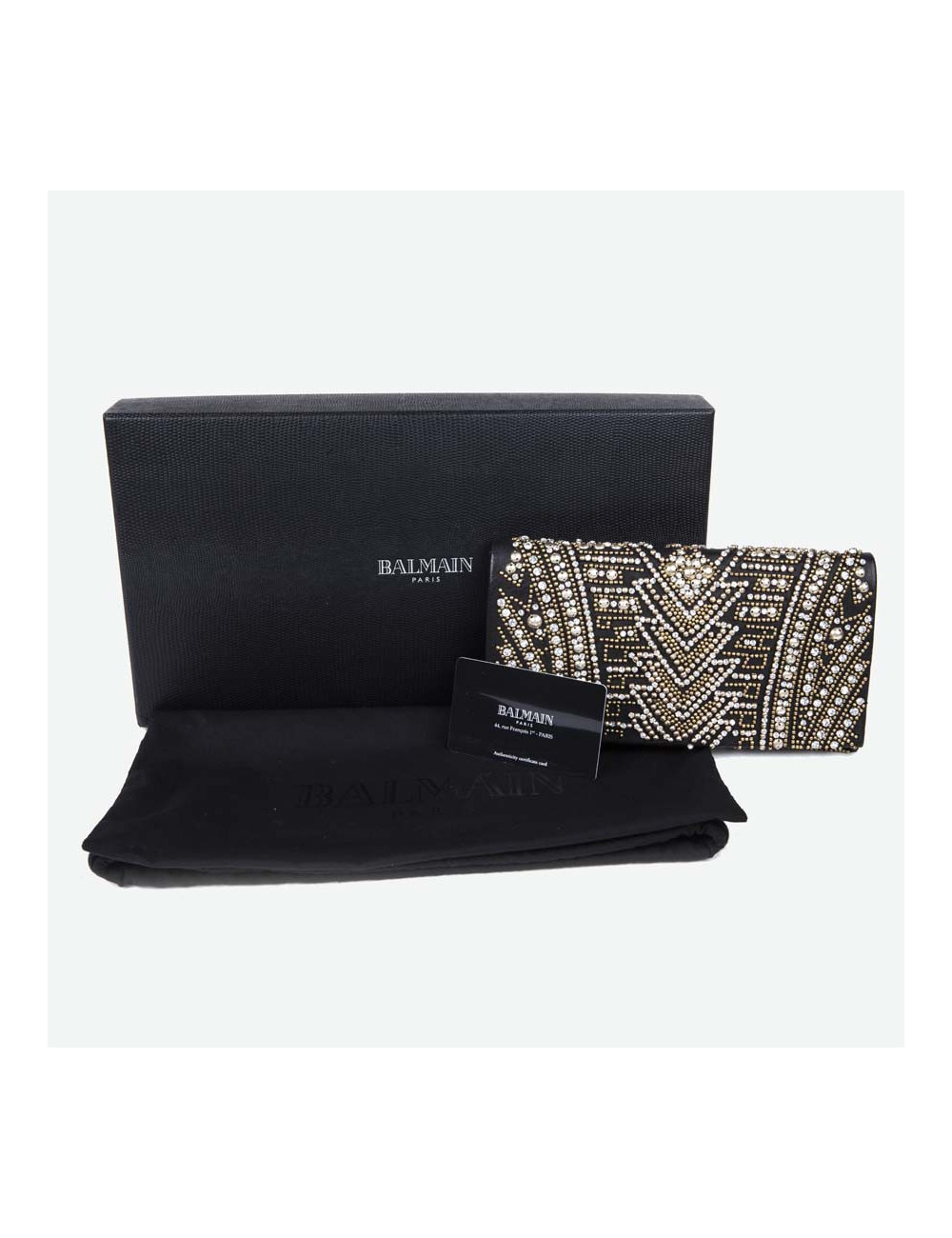 Pochette BALMAIN du soir noir