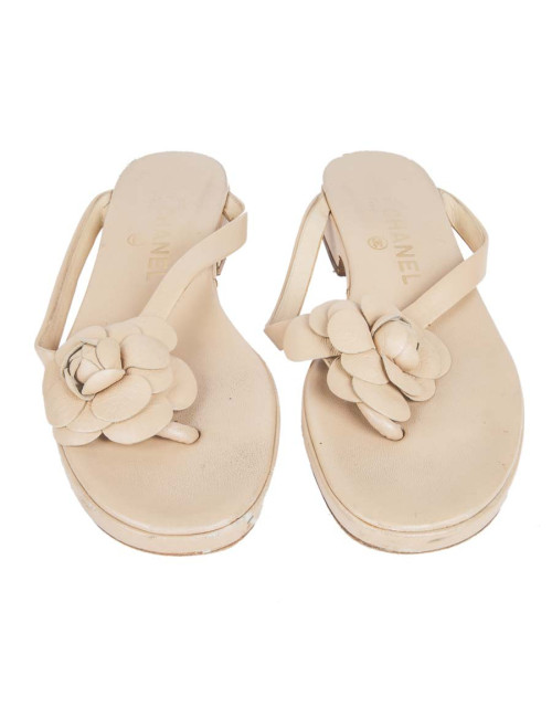 Mules CHANEL T 41 en Camellia