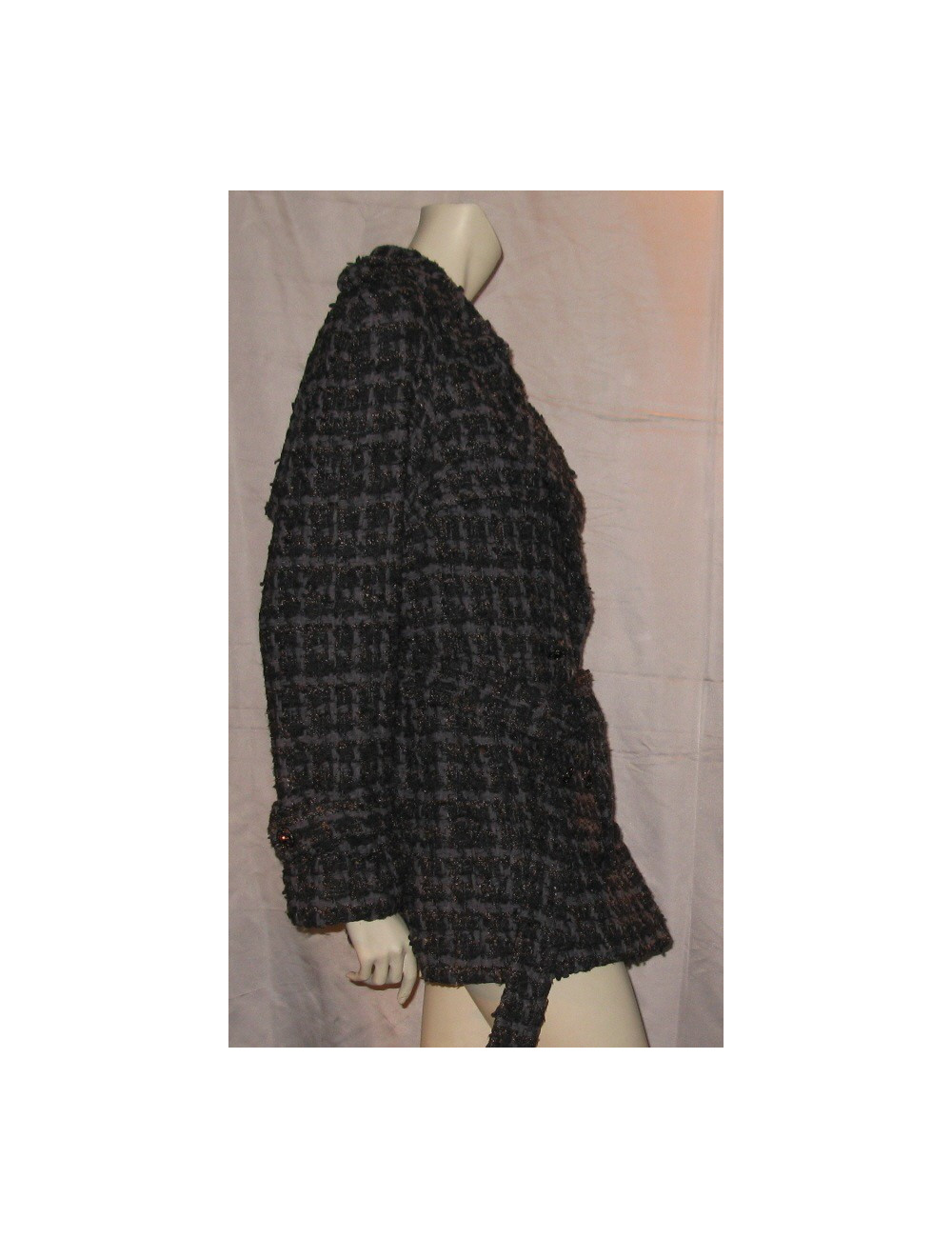 Caban en tweed gris T40 CHANEL