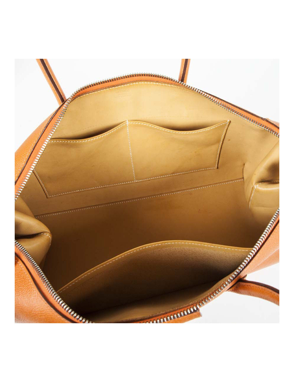 Sac "Bombay" HERMES GM cuir epsom orange