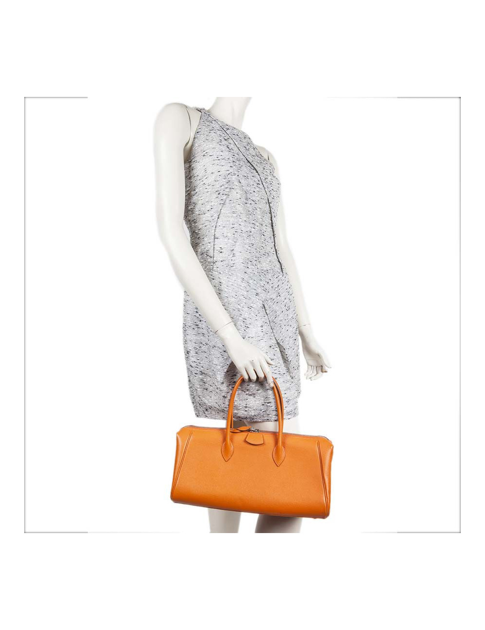 HERMES 'Bombay' bag in orange epsom leather