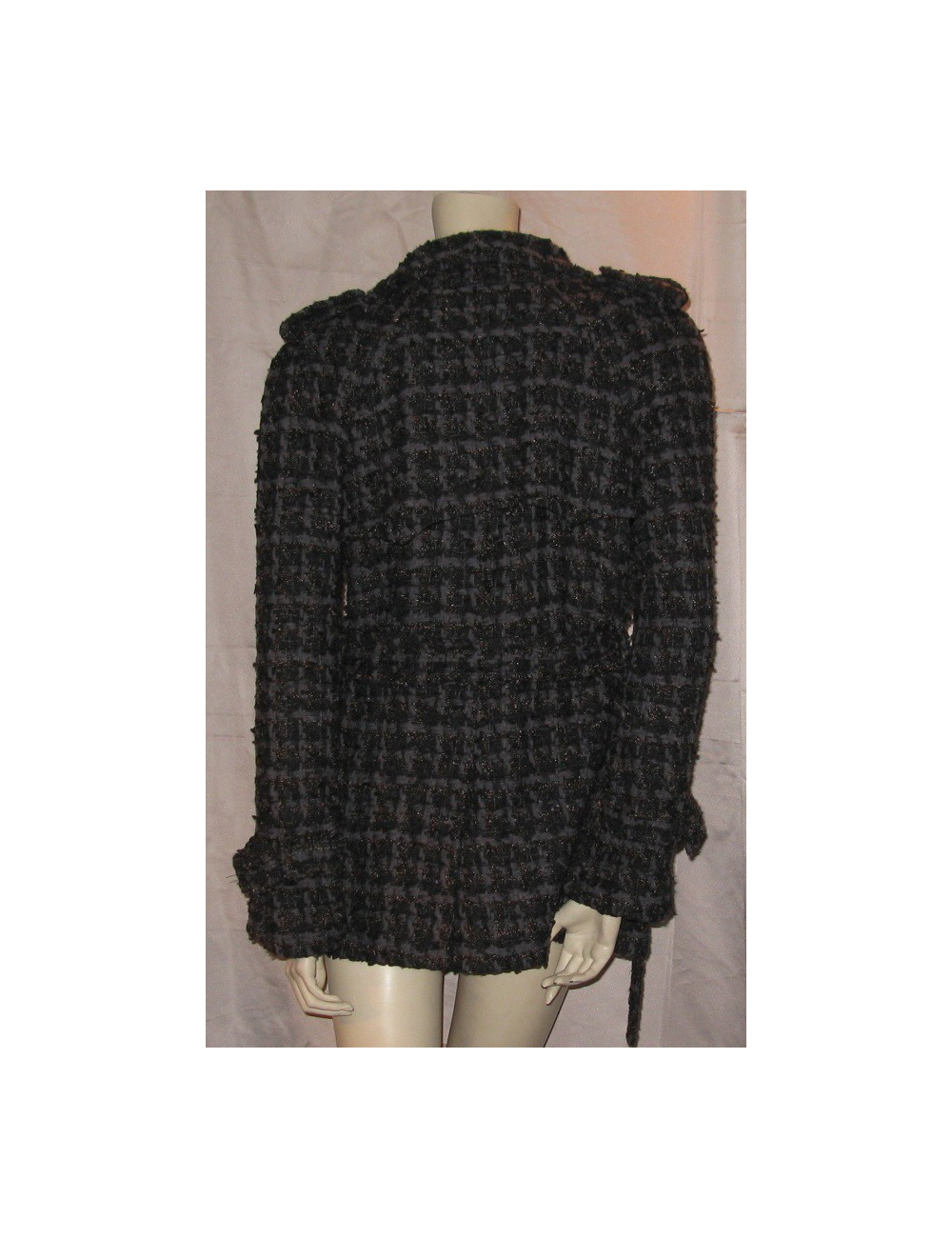 Caban en tweed gris T40 CHANEL