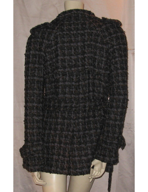 Caban en tweed gris T40 CHANEL
