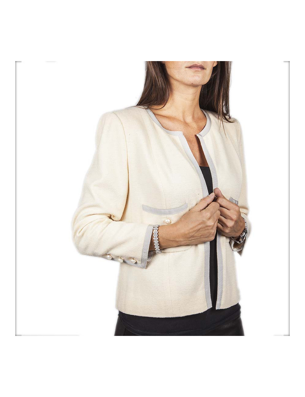 Veste CHANEL T 40 beige