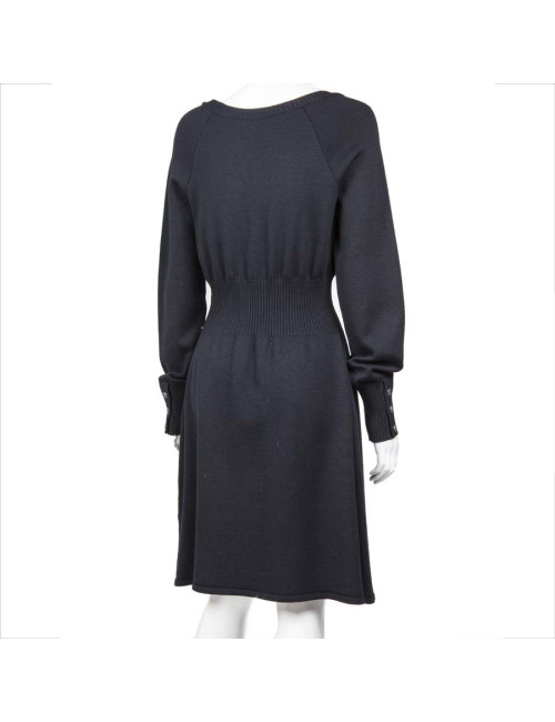 Robe CHANEL T42 en laine noire