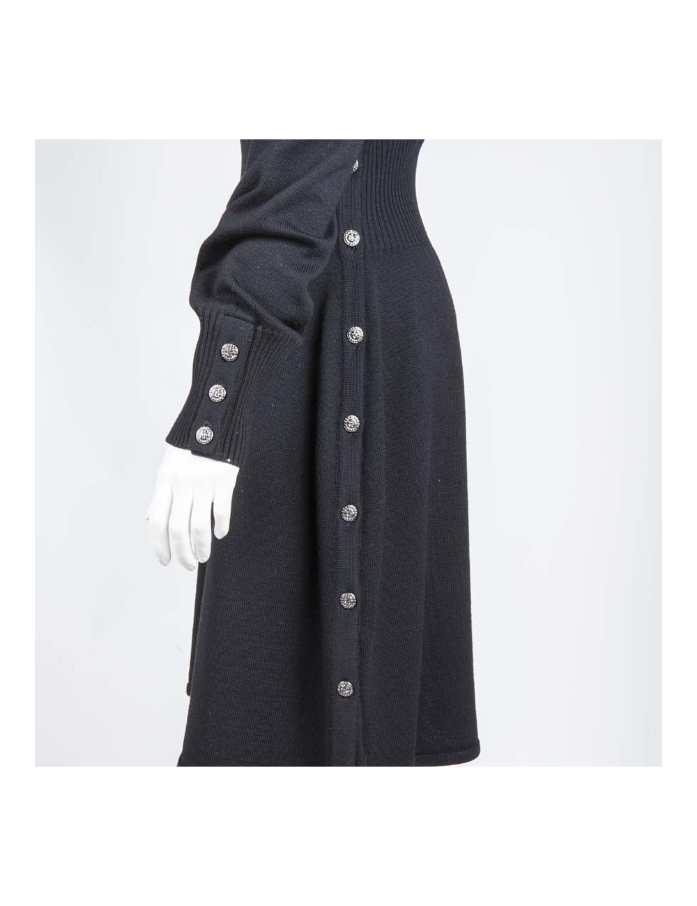 Robe CHANEL T42 en laine noire