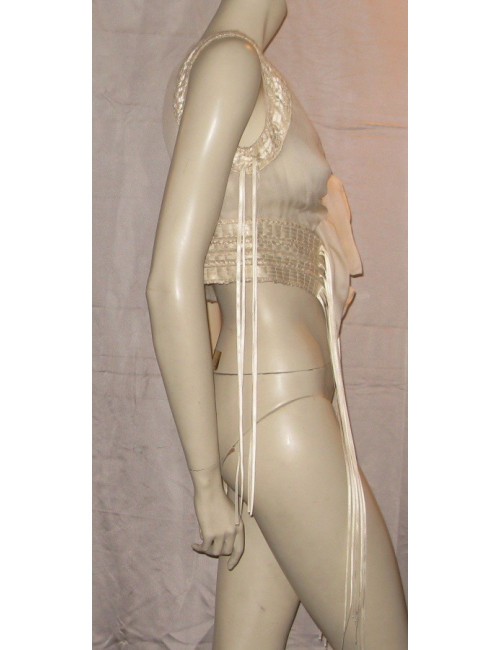 Top en soie ivoire T38 CHANEL