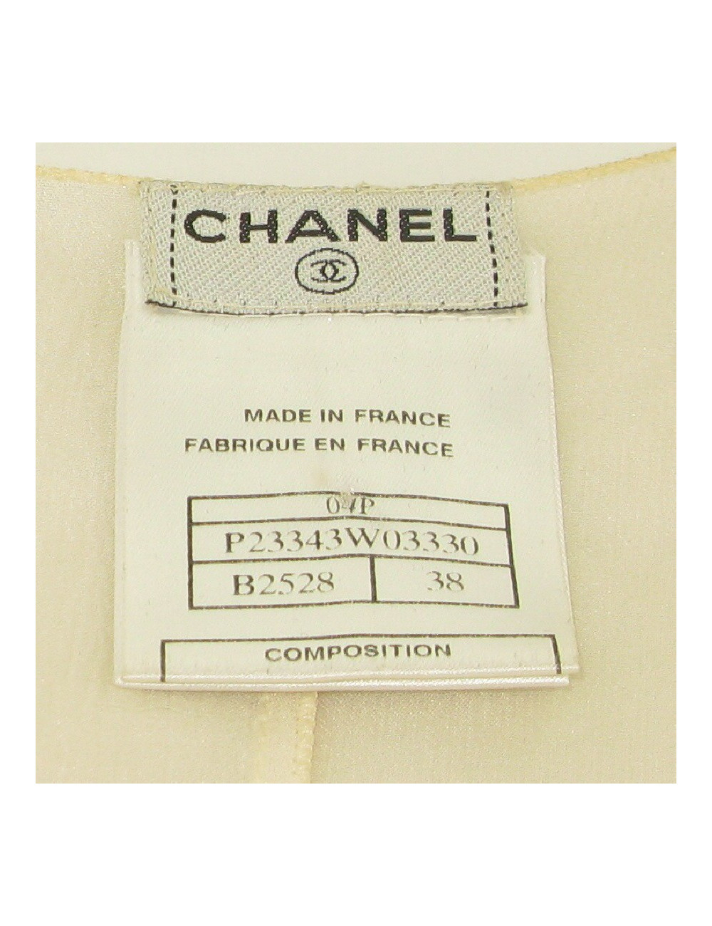 Top en soie ivoire T38 CHANEL