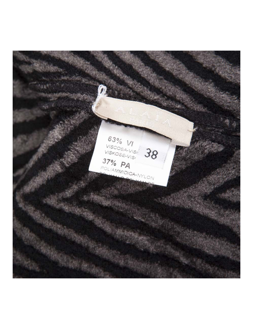 Ensemble robe et veste ALAIA T38 FR zébrée 