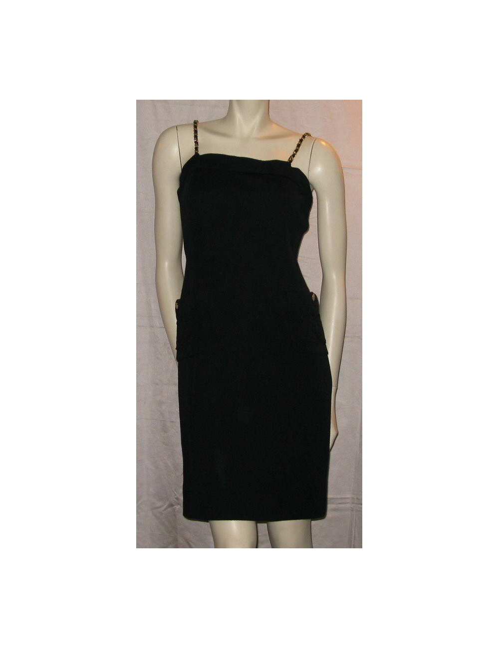 Robe en jersey noir CHANEL