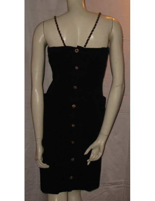 Robe en jersey noir CHANEL