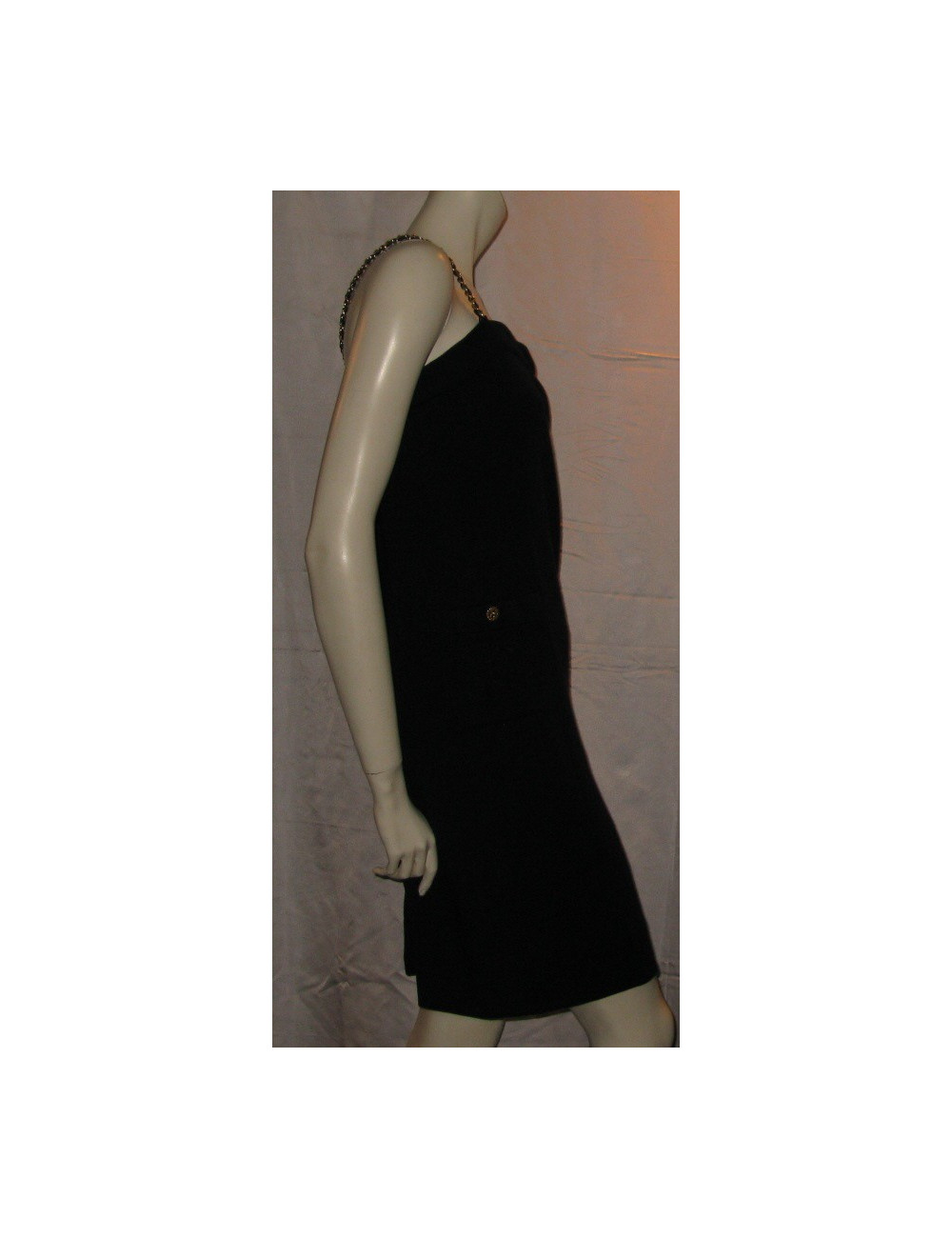 Robe en jersey noir CHANEL