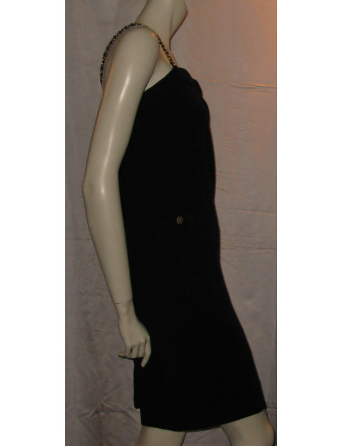 Robe en jersey noir CHANEL