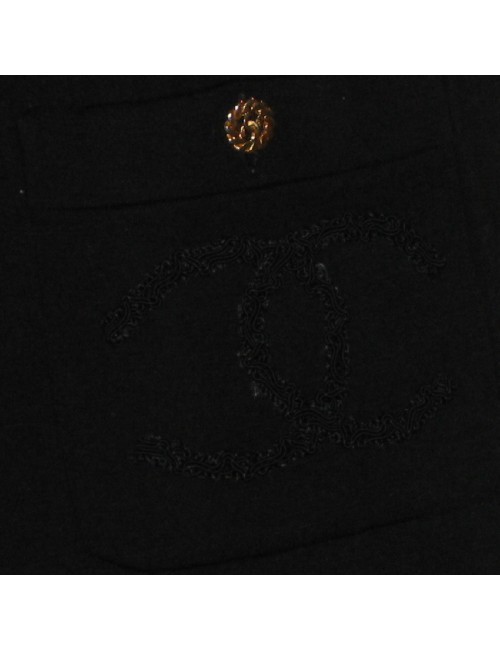 Robe en jersey noir CHANEL