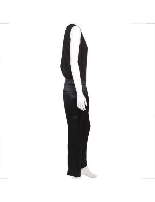 GIVENCHY black silk jumpsuit size 38FR