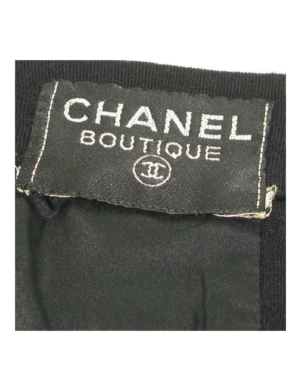 Robe en jersey noir CHANEL