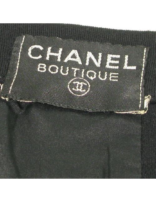 Robe en jersey noir CHANEL