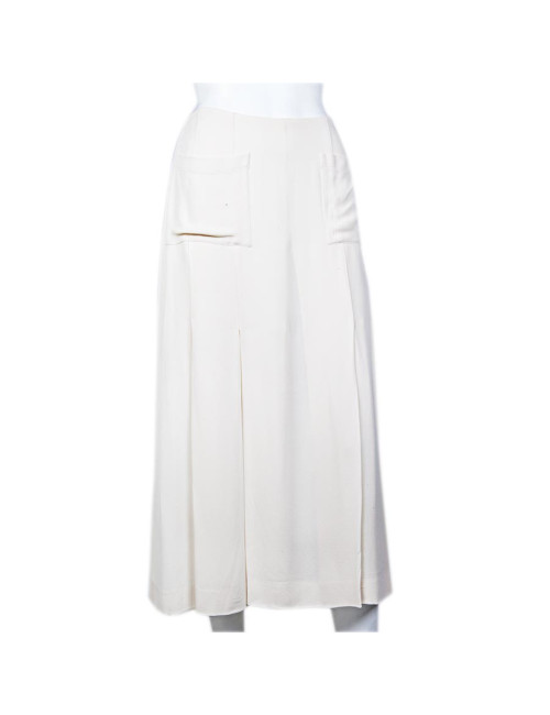 Jupe CHANEL t38 soie blanche