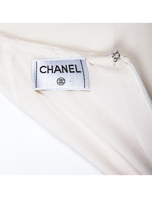 Jupe CHANEL t38fr soie écru