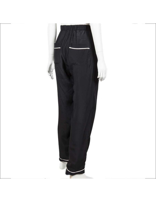 Pantalon CHANEL t40fr en soie noir