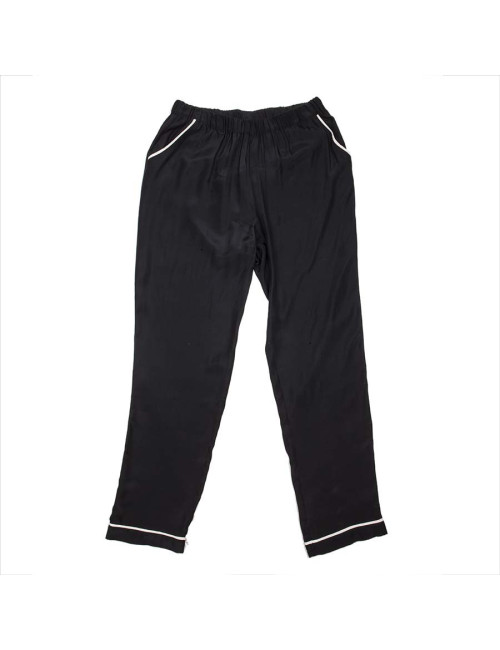 Pantalon CHANEL t40fr en soie noir