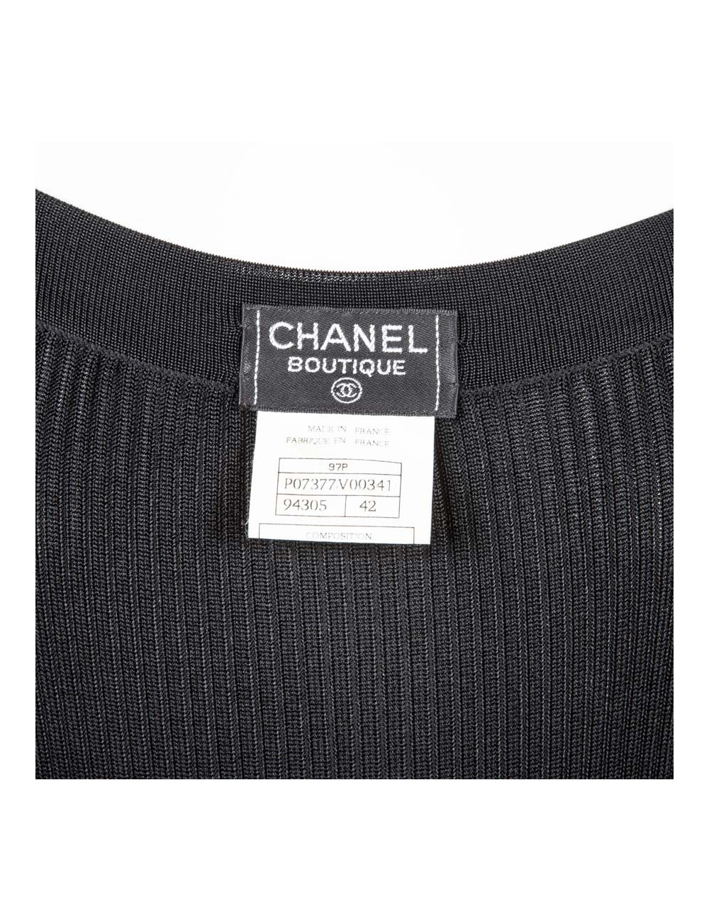 Dress black CHANEL T 42