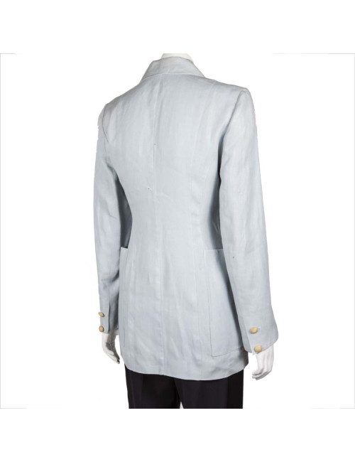 Veste HERMES T36 en lin bleu clair 