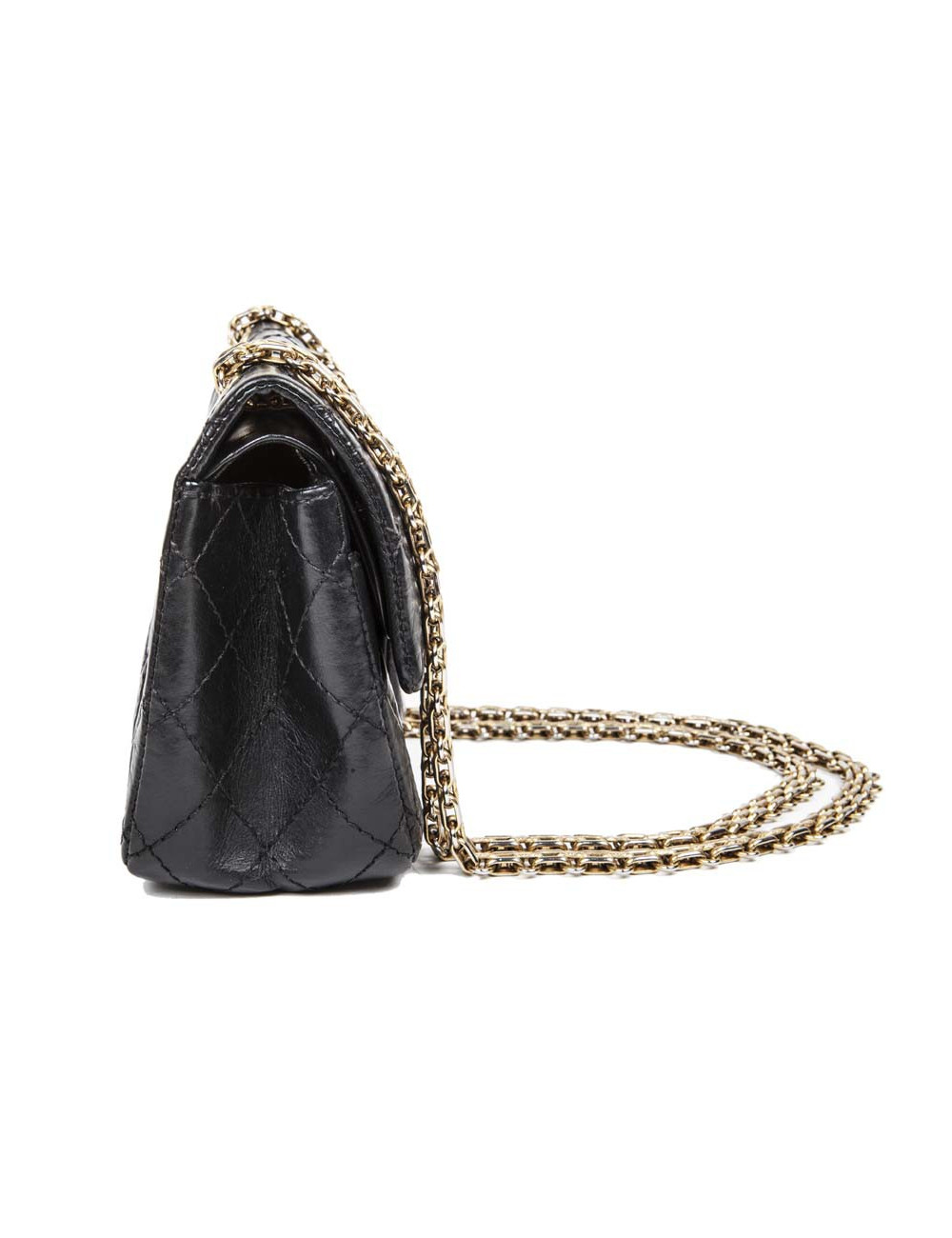 Sac CHANEL cuir grainé souple noir TM