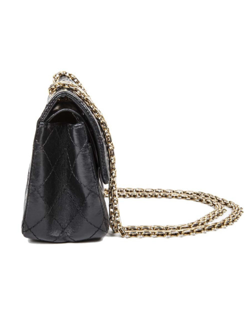 Sac CHANEL cuir vieilli souple noir TM