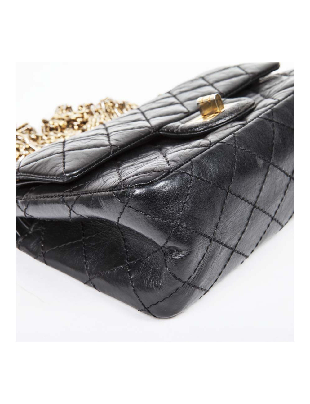 Sac CHANEL cuir grainé souple noir TM