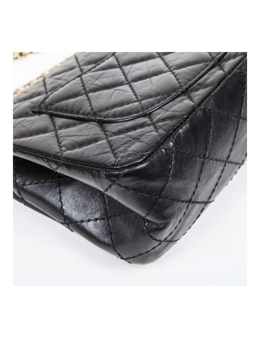 Sac CHANEL cuir vieilli souple noir TM