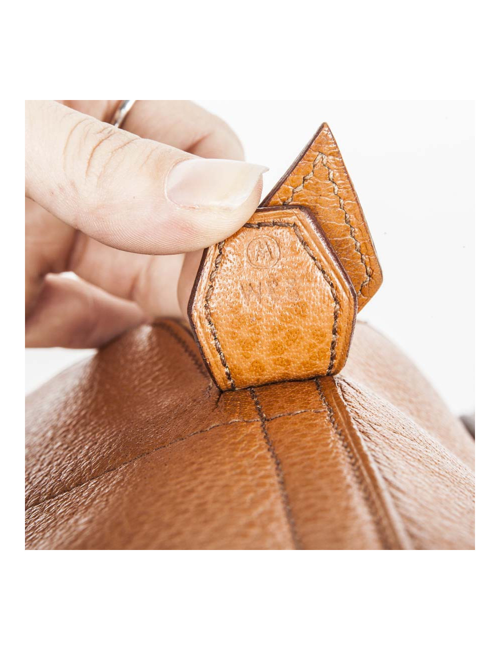 HERMES vintage 'Bolide' bag in cannelle grained leather