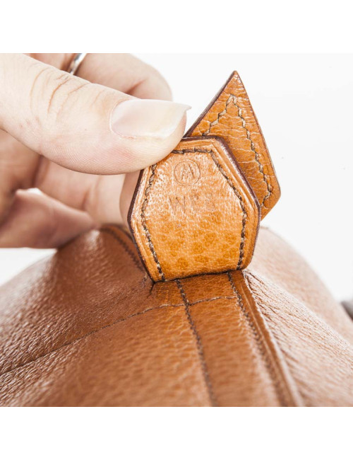 HERMES vintage 'Bolide' bag in cannelle grained leather