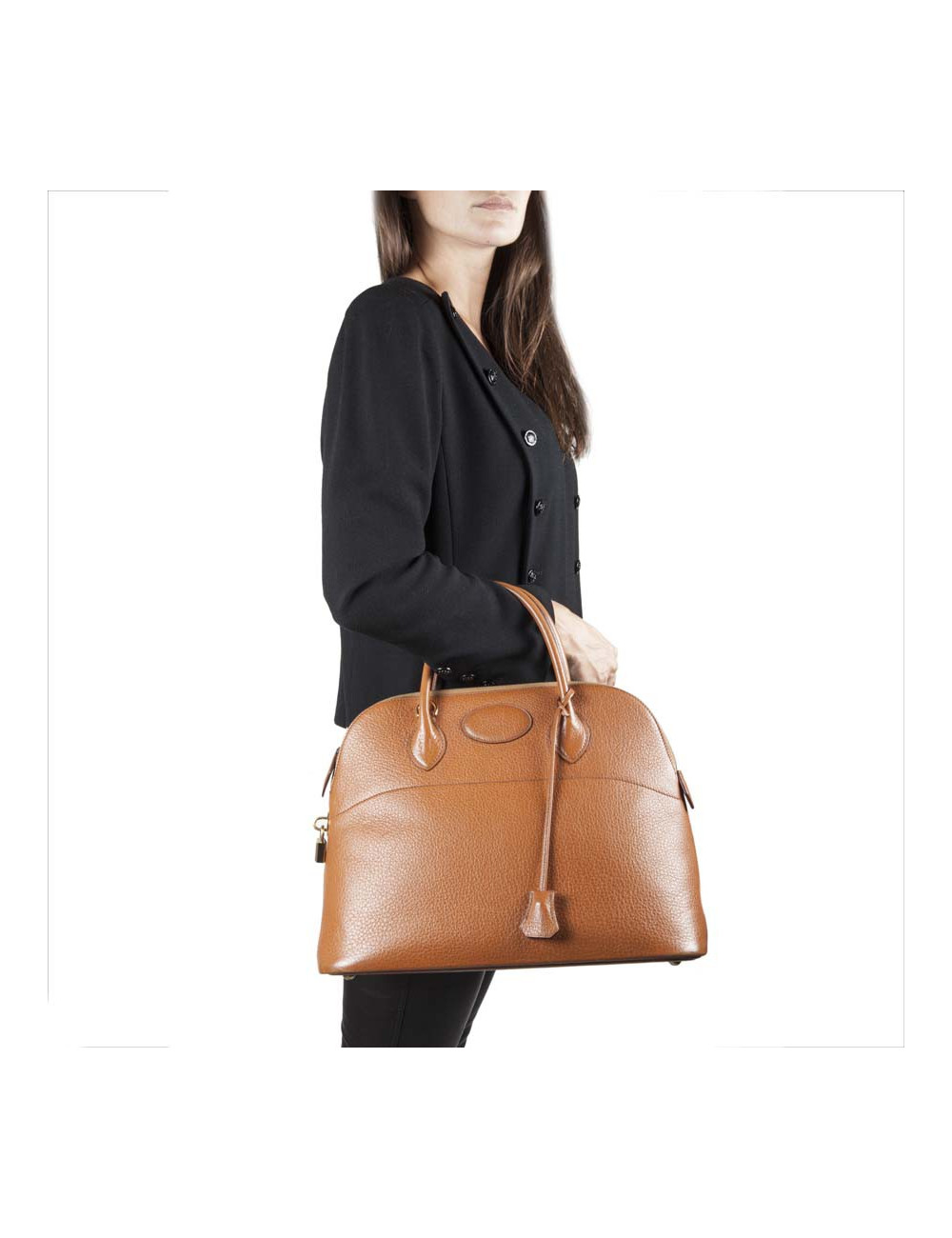Sac bolide HERMES cuir grainé