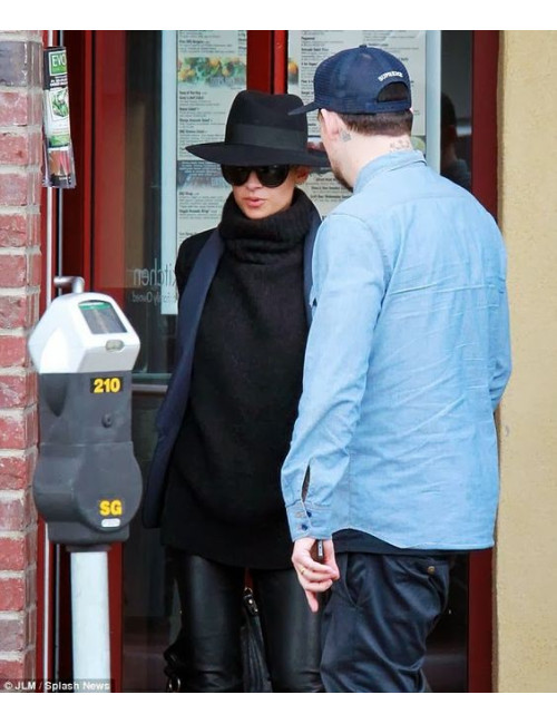 Felt Virginia MAISON MICHEL two-tone black and yellow