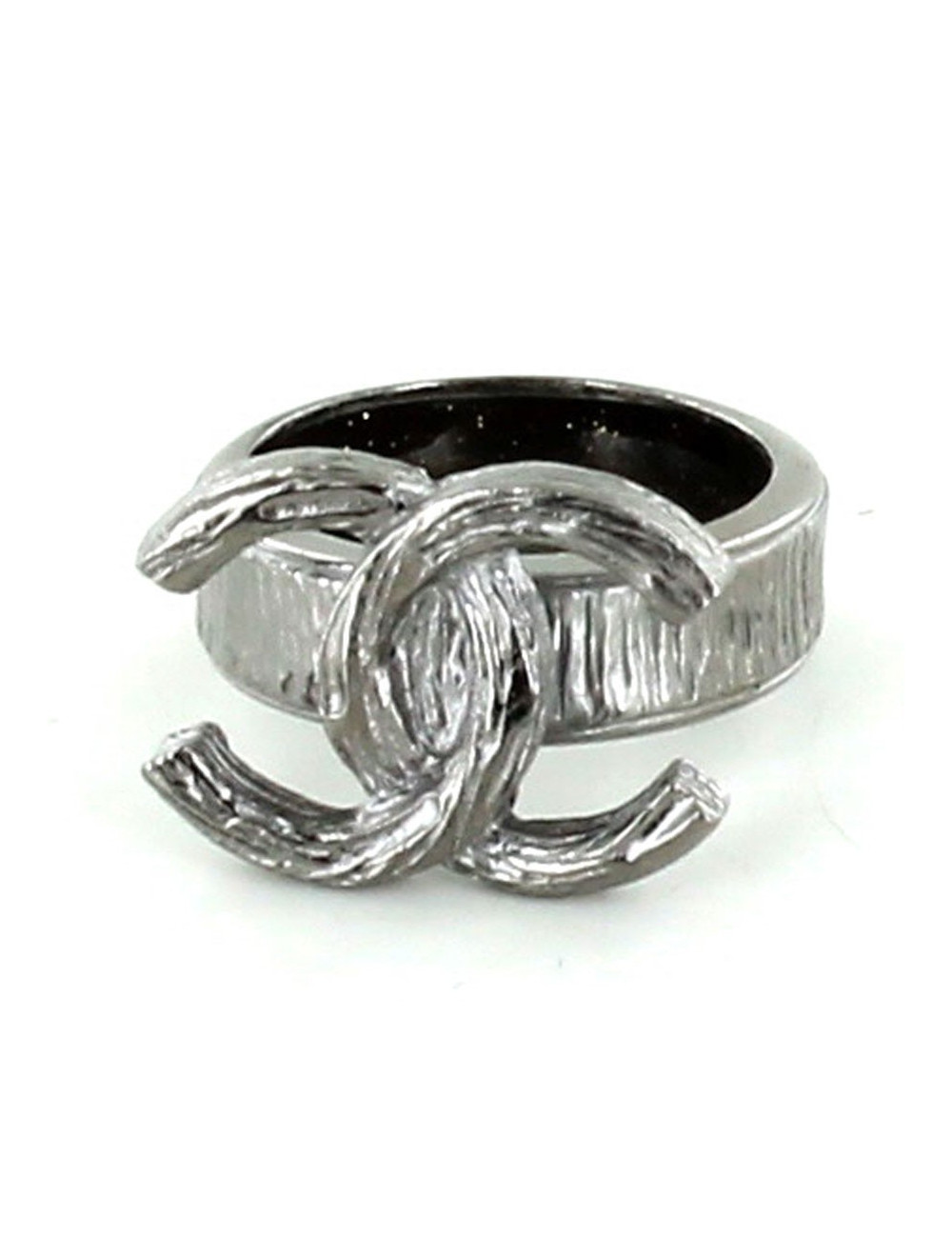 bague CHANEL double C ruthénium