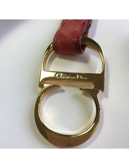 Ceinture DIOR Vintage en cuir rose Taille 70