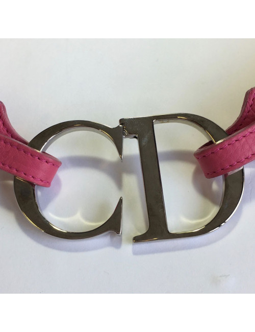 Ceinture DIOR en tissu rose 