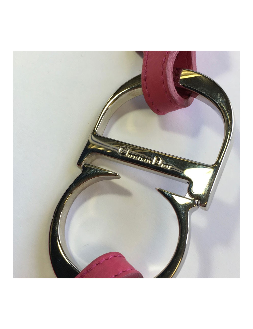 Ceinture DIOR en tissu rose 