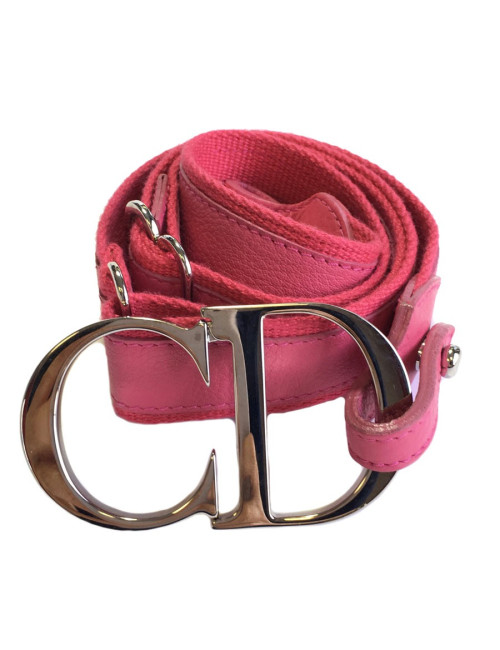 Ceinture DIOR en tissu rose 