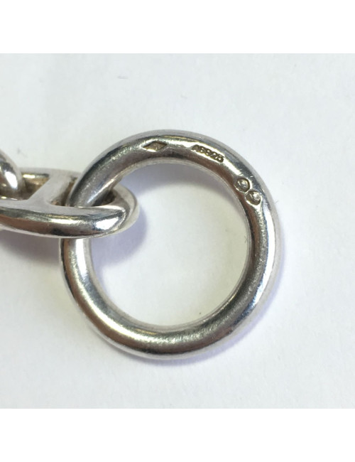 Collier HERMES chaîne d'ancre en argent massif