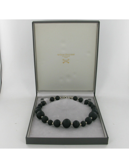 Collier boules noires mat ARTHUS BERTRAND