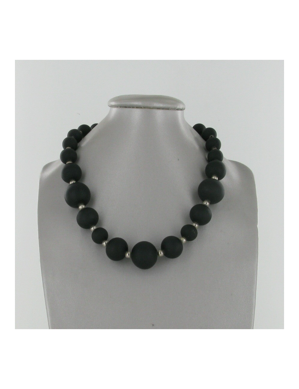 Collier boules noires mat ARTHUS BERTRAND
