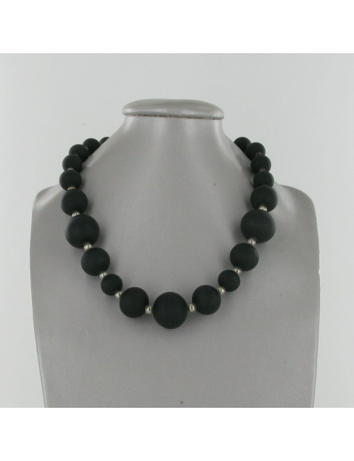 Collier boules noires mat ARTHUS BERTRAND