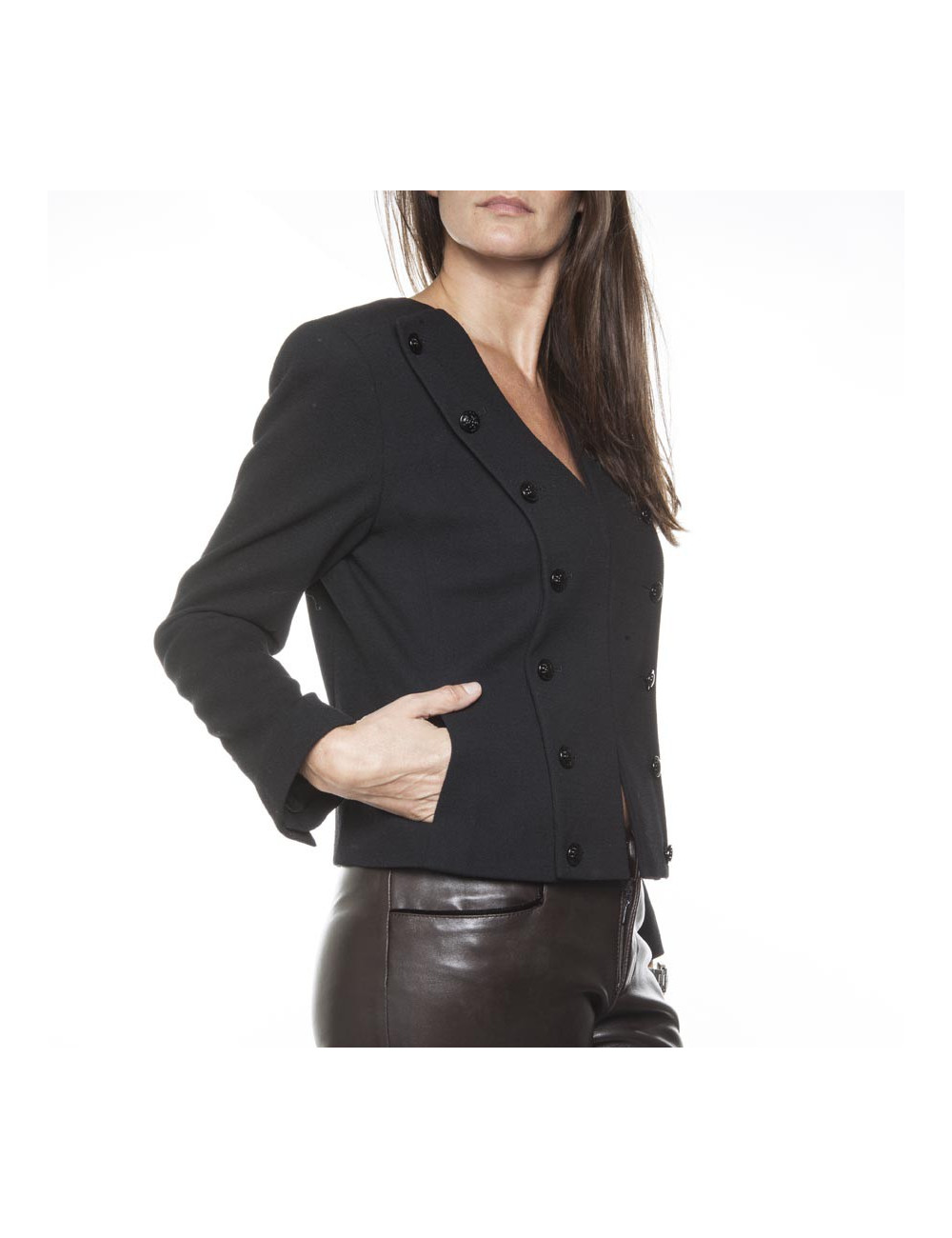 Veste CHANEL T40 noire 