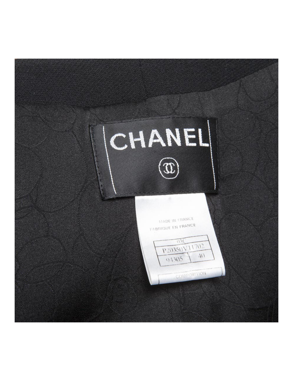 Veste CHANEL T40 noire 