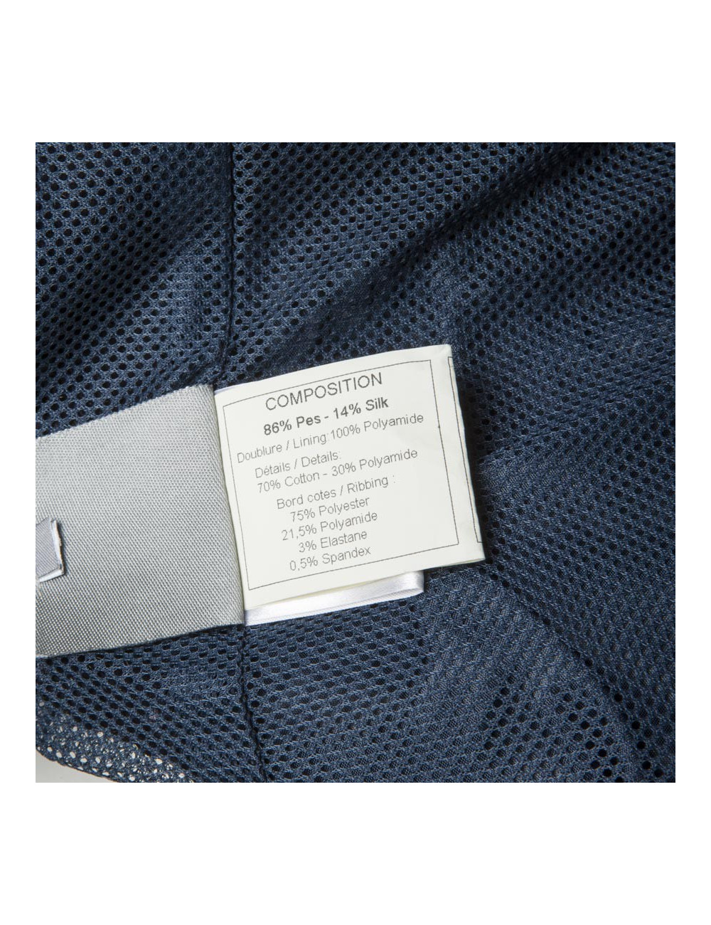 Blouson CHANEL T 50 sequins bleu marine