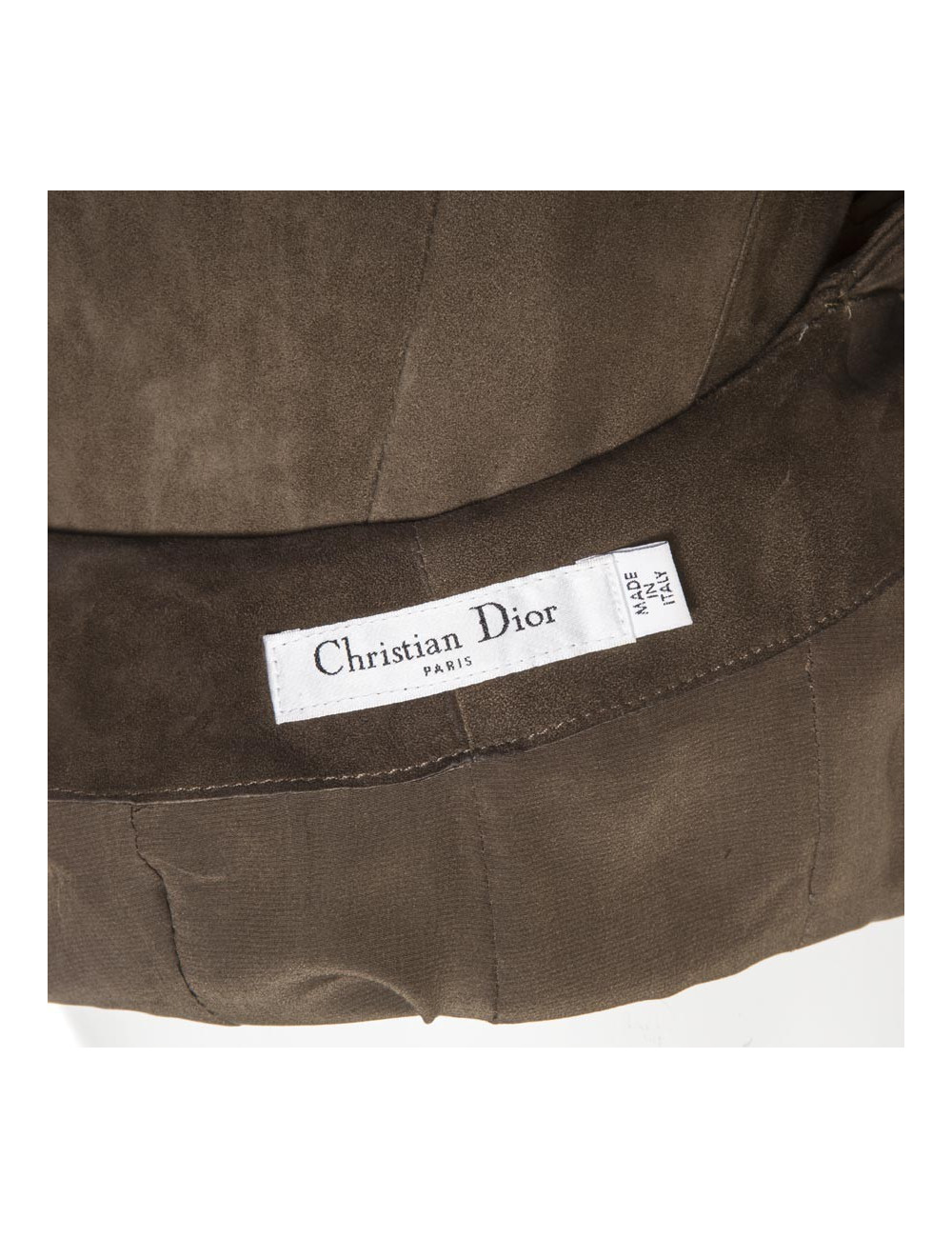 Robe CHRISTIAN DIOR T36 FR  en daim vert Kaki